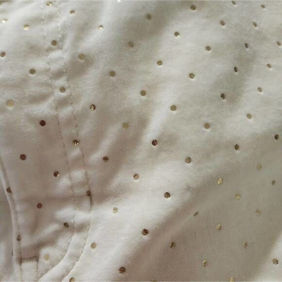 Talbots Velveteen Straight Leg super soft velvet can and gold polka dots Size 16 - Picture 11 of 12